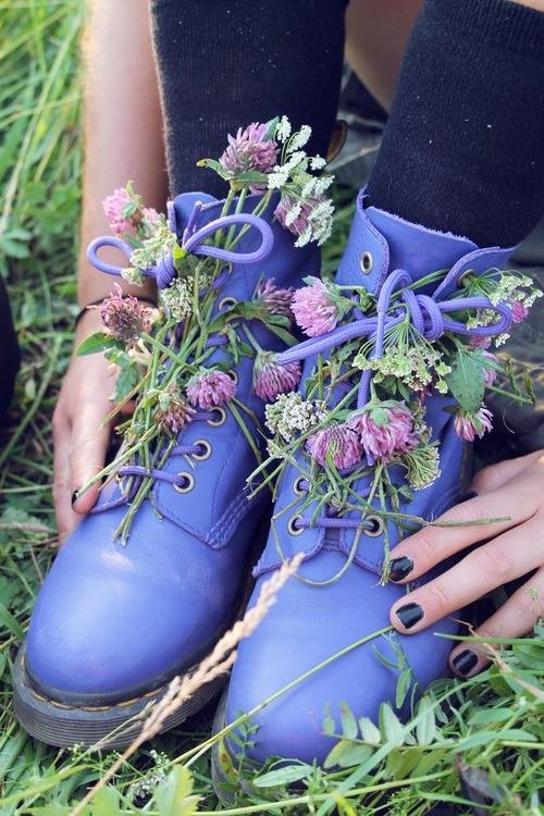chaussures fleuries originales